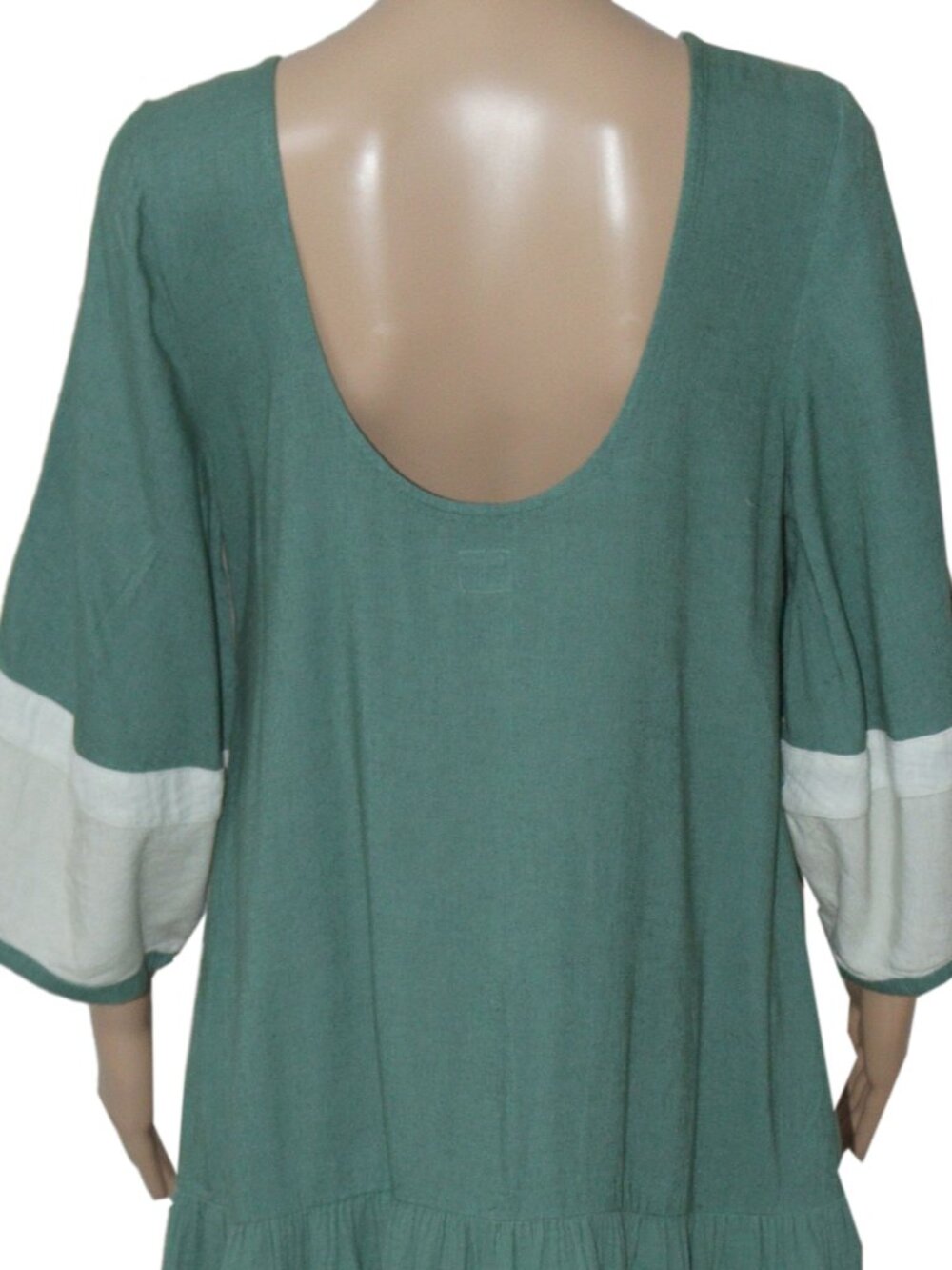 Free People Free-Est Manda Midi Dress Quarter Sleeves Colorblock S - Picture 4 of 5
